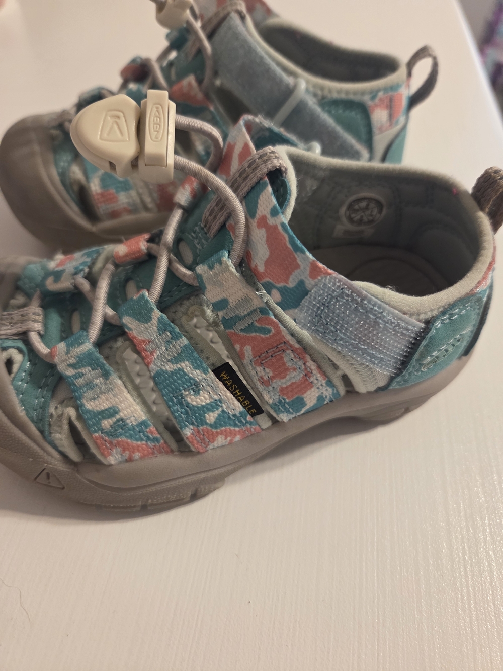 KEEN Kids Coral and Teal Washable Sandal